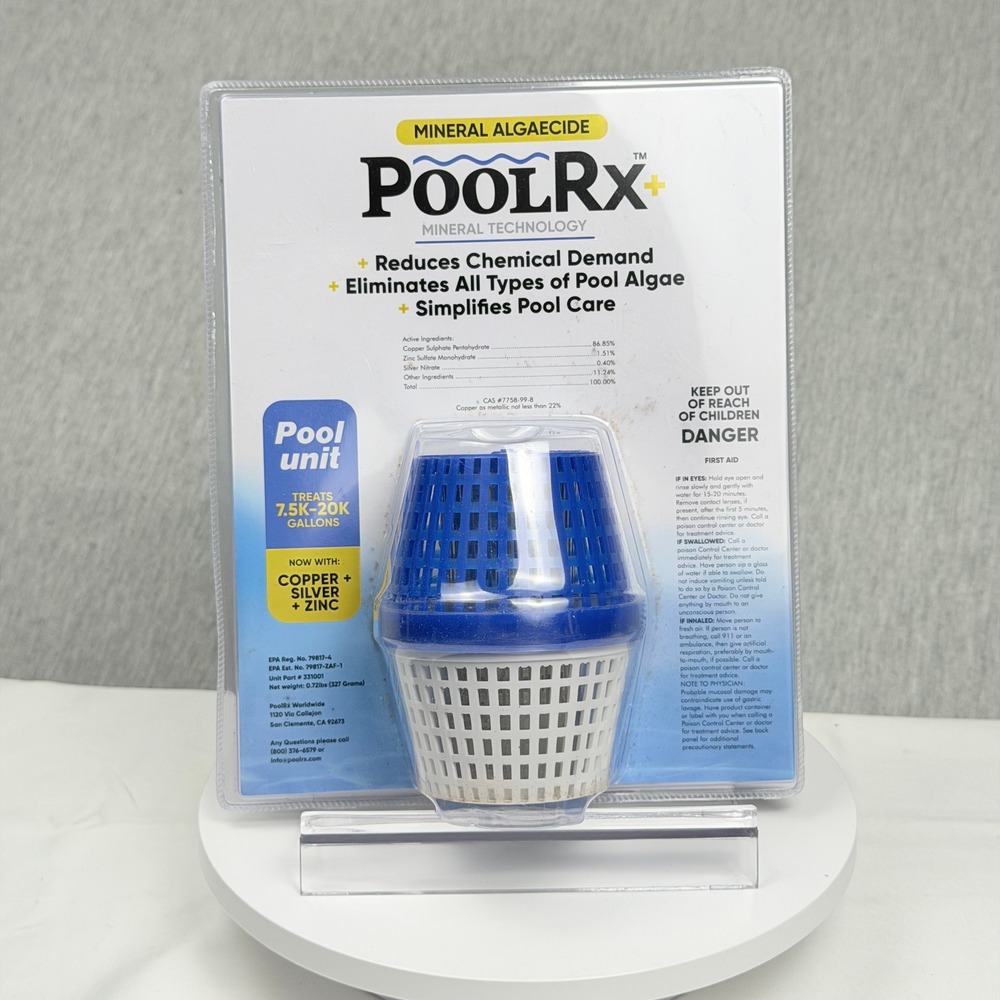 PoolRx+ Mineral Algaecide Pool Unit 7.5K-20K Gallons Blue 331001 New
